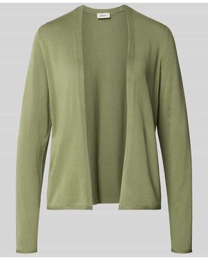 S.oliver Regular Fit Cardigan aus Baumwoll-Viskose-Mix - Grün
