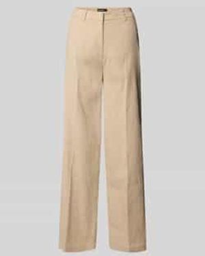 Cambio Broek Van Linnenmix Met Persplooien Model 'Mira' - Naturel