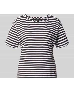 Monari T-Shirt im Allover-Look mit Rundhalsausschnitt - Mehrfarbig