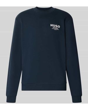 HUGO Regular Fit Sweatshirt aus reiner Baumwolle Modell 'Nespon' - Blau
