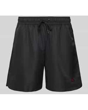 Ellesse Regular Fit Korte Broek Met Logobadge - Zwart