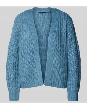 Zero Loose Fit Strickjacke aus Grobstrick mit Woll-Anteil - Blau