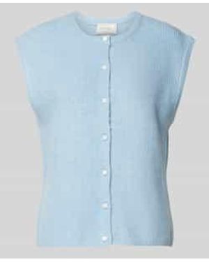 Neo Noir Mouwloos Vest Met Ronde Hals - Blauw
