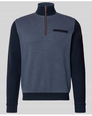 Bugatti Sweatshirt mit Label-Details - Blau