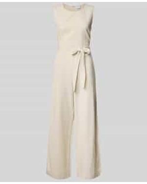 Vila Jumpsuit Met Druppelvormig Rugdecolleté Aan De Achterkant - Naturel