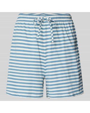 Jake*s Pyjama-Shorts mit elastischem Bund - Blau