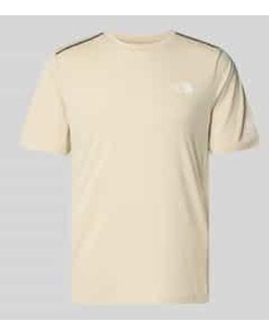 The North Face T-Shirt Met Logo En Ronde Hals - Naturel