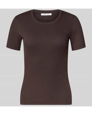 Samsøe & Samsøe T-Shirt mit Rundhalsausschnitt Modell 'ALEXIS' - Braun