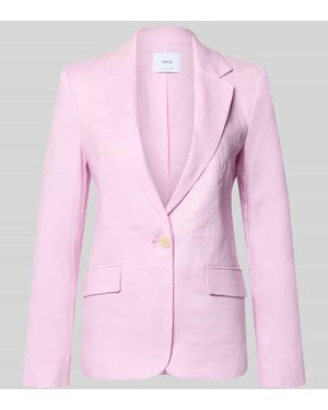 Mango Slim Fit Blazer aus Leinen mit Pattentaschen Modell 'BORELI' - Pink