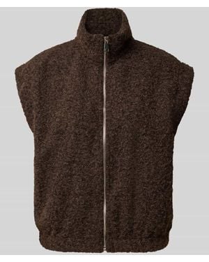 ZABAIONE Regular Fit Weste aus Teddyfell Modell 'Evelynn' - Braun