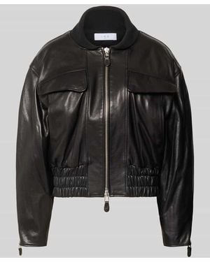 IRO Regular Fit Jacke aus echtem Lammleder - Schwarz