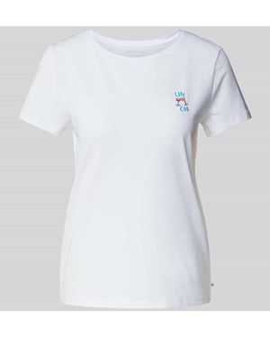 Tom Tailor Regular Fit T-Shirt aus reiner Baumwolle - Weiß