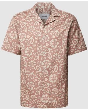 Minimum Slim Fit Freizeithemd Mit Allover-Muster Modell 'Jole' - Pink