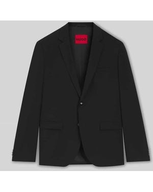HUGO Slim Fit Anzugsakko aus Woll-Mix Modell 'ARTI' - Schwarz