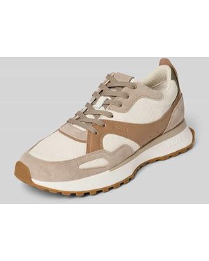 BOSS Low Top Sneaker aus echtem Leder - Natur