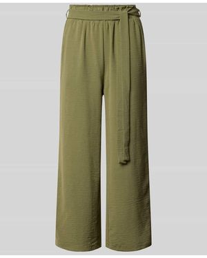 Vila Culotte mit Bindegürtel Modell 'JOSA' - Grün