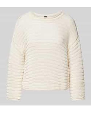 Stefanel Gebreide Pullover Met Ronde Hals - Naturel