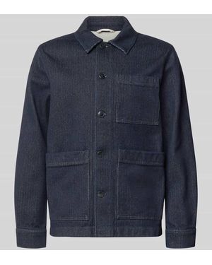 Closed Regular Fit Jacke aus reiner Baumwolle - Blau
