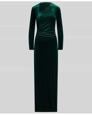 Ralph Lauren Slim Fit Abendkleid mit asymmetrischem Ausschnitt - Grün
