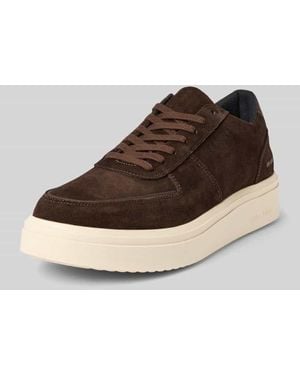 Steve Madden Ledersneaker mit Label-Schriftzug Modell 'FLYNN' - Braun