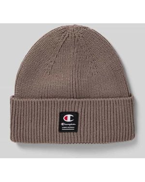 Champion Beanie Mit Label-Patch - Braun