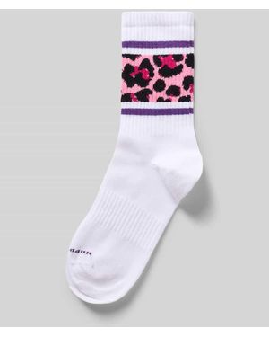 Happy Socks Socken mit Leo-Print - Weiß