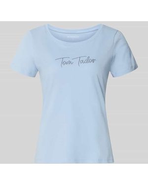 Tom Tailor Regular Fit T-Shirt aus reiner Baumwolle - Blau