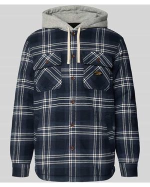 Superdry Regular Fit Hemdjacke mit Brusttaschen - Blau