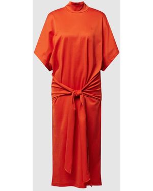 Karl Lagerfeld Midikleid mit Knotendetail Modell 'WRAP' - Rot