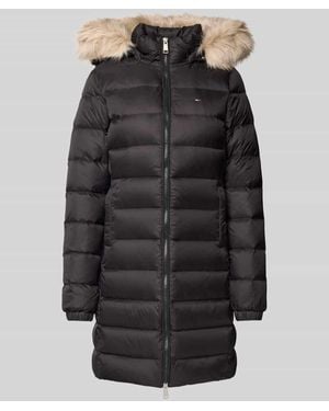 Tommy Hilfiger Regular Fit Daunenmantel mit Entendaunen-Füllung - Schwarz