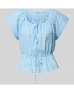 Scotch & Soda Regular Fit Bluse mit Strukturmuster - Blau