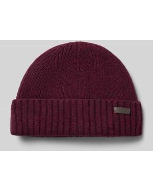 Barbour Beanie mit Logo-Patch - Rot