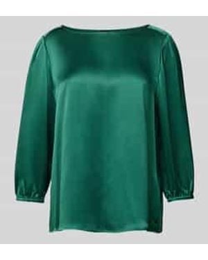 Marc Cain Regular Fit Zijden Blouse Met 3/4-Mouwen - Groen