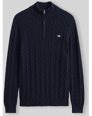 GANT Troyer mit Half Zip - Blau