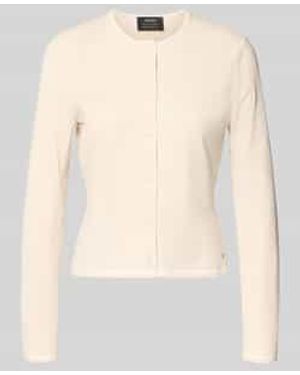 Marc Cain Gebreid Jack Met Labeldetail - Naturel