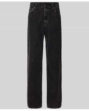 Carhartt Straight Fit Jeans in Cord-Optik Modell 'Aaron' - Schwarz