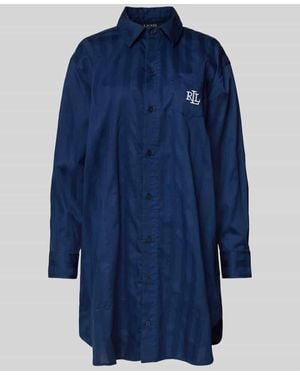 Ralph Lauren Nachthemd Mit Brusttasche - Blau