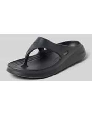 Lacoste Teenslippers Met Label - Zwart