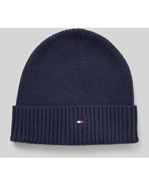 Tommy Hilfiger Mütze aus Baumwoll-Kaschmir-Mix - Blau