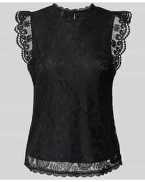 Pieces Blouseshirt Met Kant - Zwart