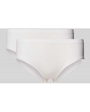 Sloggi Slip mit elastischem Bund - Weiß