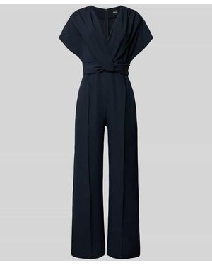 BOSS Jumpsuit mit V-Ausschnitt Modell 'Debasa' - Blau