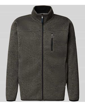 Lerros Sweatjacke mit Stehkragen - Grau