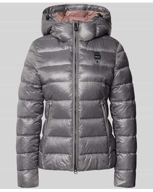 Blauer Usa Jacke in Stepp-Optik Modell 'CAROLL' - Grau