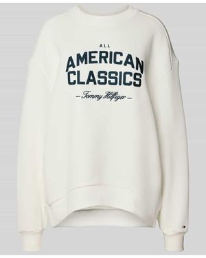 Tommy Hilfiger Relaxed Fit Terry-Sweatshirt aus Baumwollmix - Grau