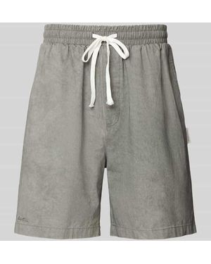 Another Cotton Lab Relaxed Fit Badeshorts mit Label-Detail - Grau