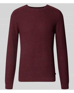 Tom Tailor Regular Fit Pullover aus reiner Baumwolle - Rot