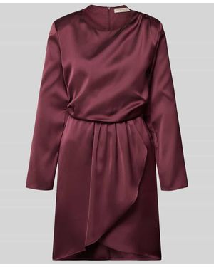 Rinascimento Knielanges Cocktailkleid mit Rundhalsausschnitt - Rot