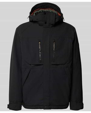 Camel Active Jacke mit Reißverschlusstaschen Modell 'TEXXXACTIVE' - Schwarz