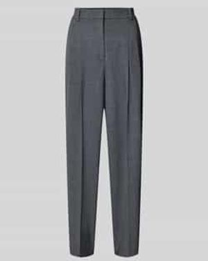 Cambio Stoffen Broek Met Plooien, Model 'Emilie Track' - Grijs
